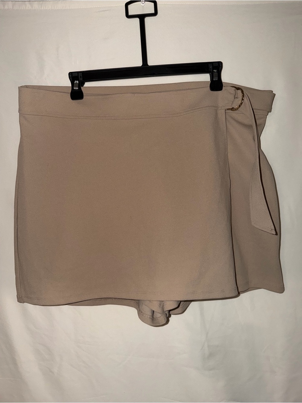 H&M Light Beige Skort with Side Tie Detail